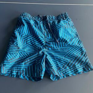 Okanu Swim Trunks - YL 14/16 - Blue Pattern - Great Condition